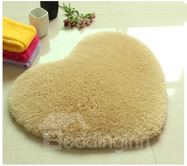 Super Soft Ermine Heart Shaped Area Rug