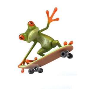 Skateboard Frog Style Car Sticker
