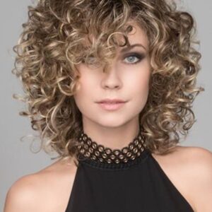 Sexy Women's Lace Front Cap Afro Curly Synthetic Hair Wigs 18inch