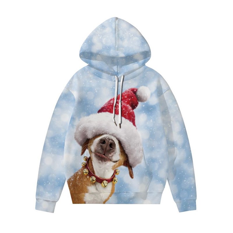 Christmas Casual 3D Printed Men's Hoodie Dog Couple Outfit Unisex Pullover Hoodies Long Sleeve Loose Sweatshirt Sportswear Polyester - Image 4