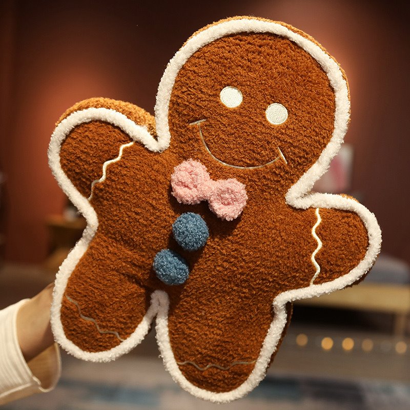 Cartoon Gingerbread Man Plush Toy Pillow Christmas Theme Decoration Kids Gift - Image 6