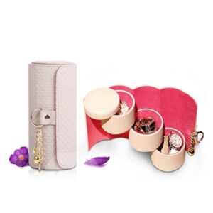 Lovely Convenient Creative Leather Travel Jewelry Box