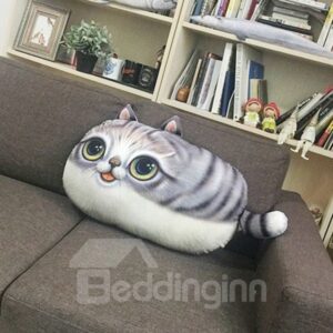 Adorable 3D Kitty/Cat Shape Plush Throw Pillow