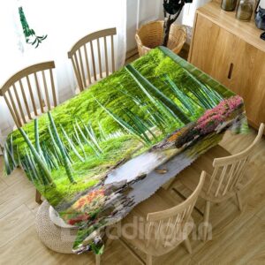 Oilproof Home Use Rectangle Printed 3D Tablecloth