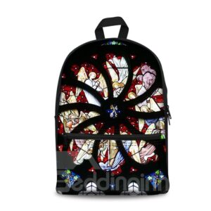 Show Personality Style 3D Church and Angles Pattern School for Man&Woman Backpack