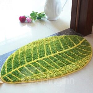 Creative Beautiful Water Absorbing Green Leaf Doormat
