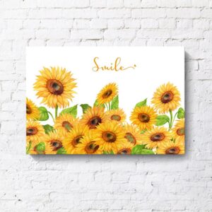 Modern Sunflowers Spray Painting Natural Scenery Decorative Print Wall Decorations