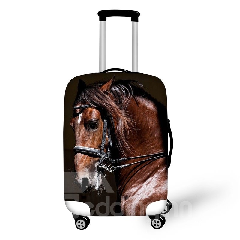 3D Printing Horse Spandex Travel Dust proof Luggage Cover - Image 2