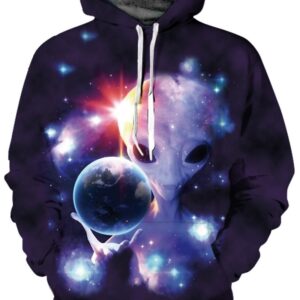 Alien Earth Printed Realistic Unisex Pullover 3D Painted Hoodie