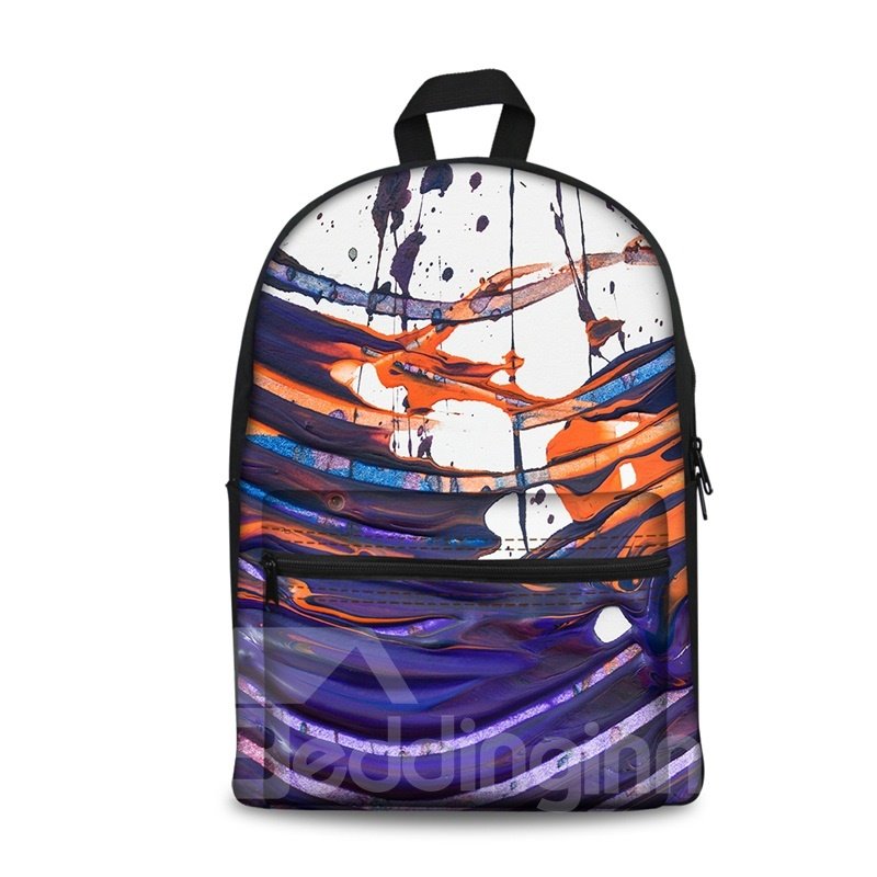 New Fashion 3D Abstract Watercolor Painting Backpack Students School Campus Bags