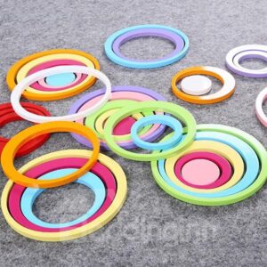 3D Decorations Polka Ring Background Wall Stickers Removable Home Decor