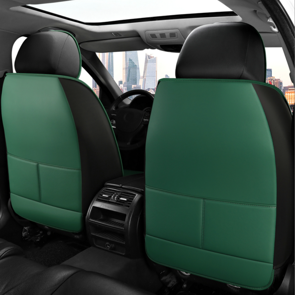 Universal Car Seat Cover Suitable for 5-Seater Sedan SUV Faux Leather Geometric Pattern - Image 2
