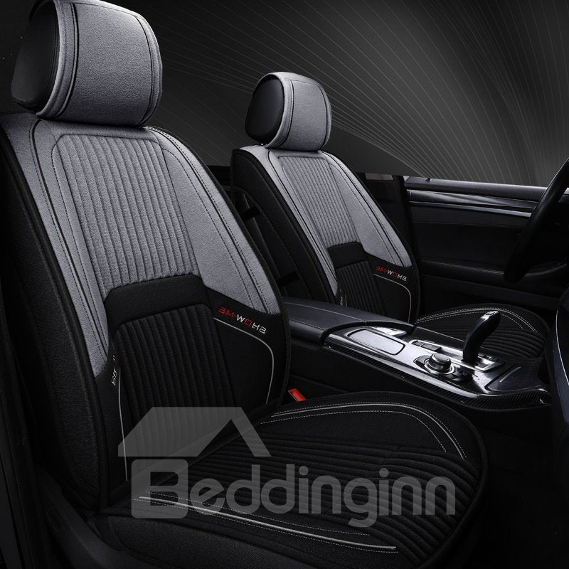 Winter Warm Soft Lambswool Fancy Contrast Color Design Seat Cover - Image 3