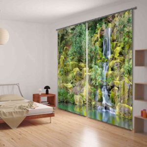 Wonderful Mountain Stream Print 3D Blackout Curtain
