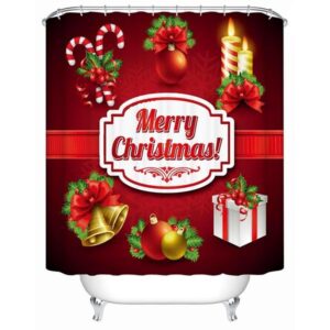 Wonderful Festive Christmas Ingredients Gather 3D Printing Shower Curtain