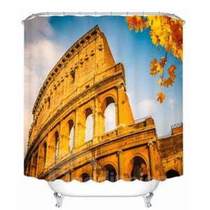 Wonderful Roman Colosseum 3D Printed Bathroom Waterproof Shower Curtain