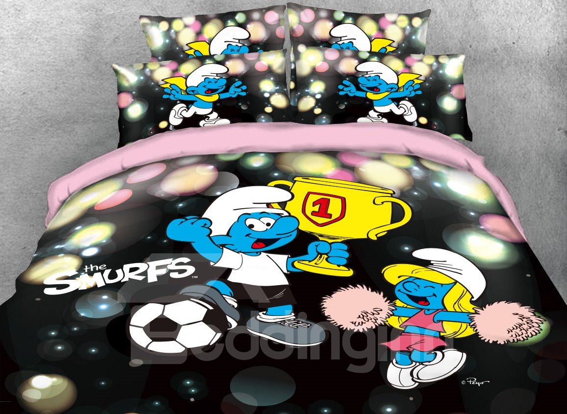 World Cup Soccer Champion Smurf 4-Piece Bedding Sets/Duvet Covers - Image 3