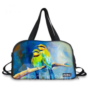 Wonderful Parrot Couple Pattern 3D Painted Travel Bag