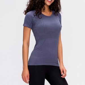 Women's Yoga Tops Flowy Fitness Workout Shirts Short Sleeve Activewear