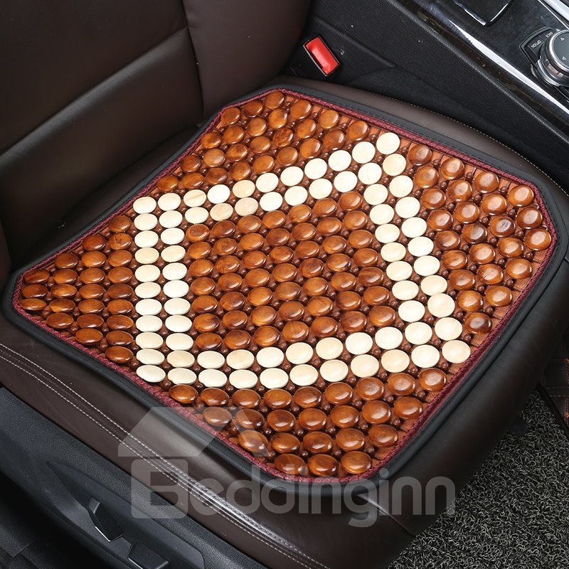 Wood Material Cool Durable Color Block Universal Fit Car Seat Mats - Image 2