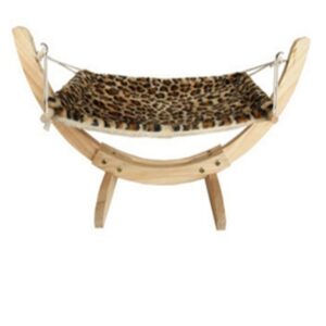 Wooden Hammock Cat Beige Gray for Relax