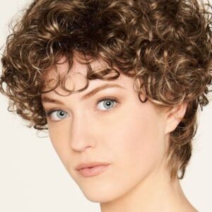 Women's Short Length Hairstyles Kinky Curly Synthetic Hair Capless Wigs 10Inch