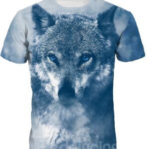 Winter Wolf Cold Short Sleeve Round Neck 3D Painted T-Shirt