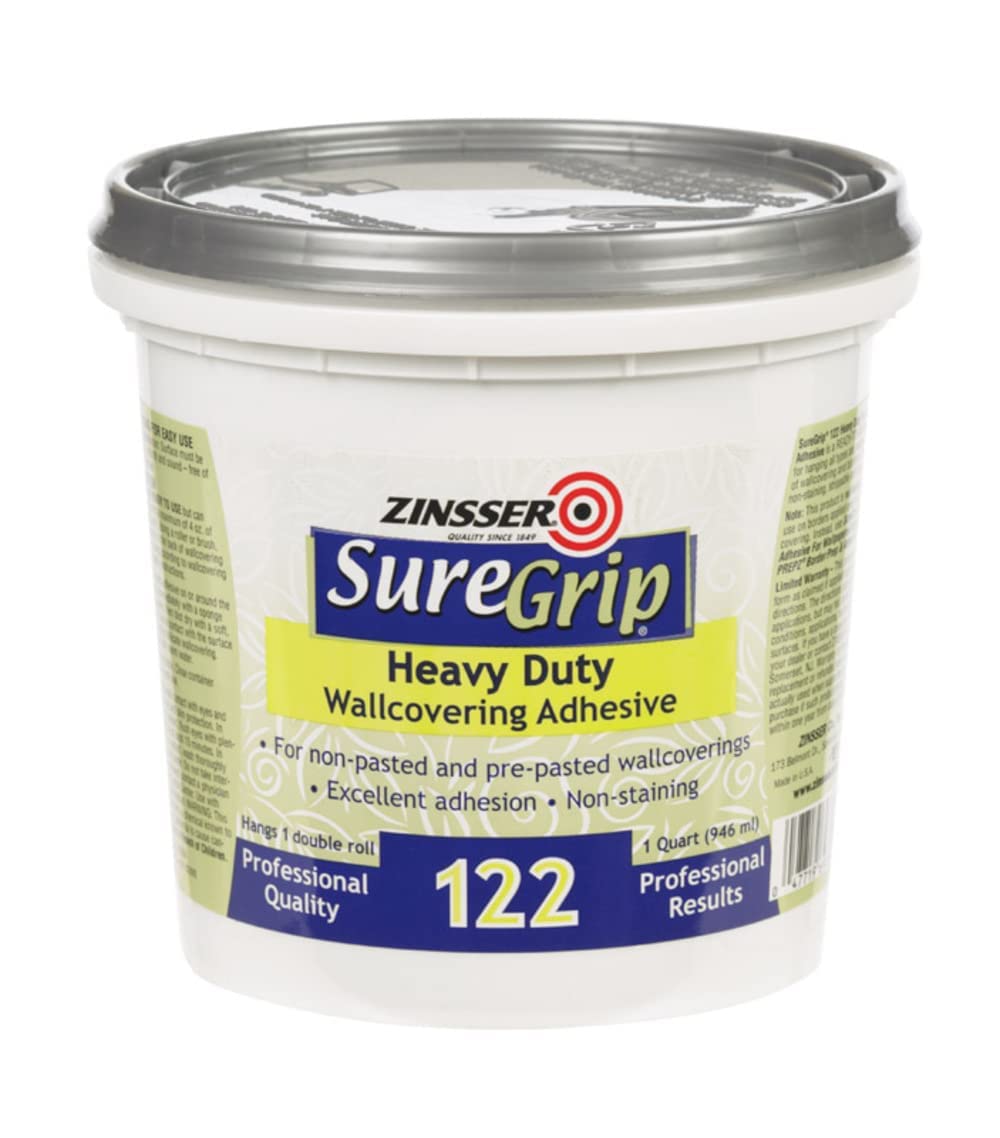 Zinsser 69384 SureGrip 122 Heavy Duty Wallcovering Adhesive, Quart - Image 3