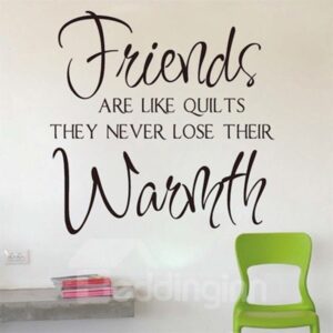 Witty Words Friends Are Like Quilts Removable Wall Sticker