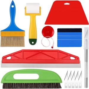 WRAPXPERT Wallpaper Smoothing Tools,Wallpaper Tool Kit with Squeegee Smoother,Seam Roller,Wallpaper Brush for Wallpaper Hanging,Contact Paper,Vinyl Application,Wallpaper Paste