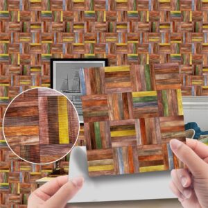 Wood Wall Stickers Wood Peel and Stick Wallpaper Faux Wood Plank Paper Self Adhesive Removable Wall Decorative Reclaimed Wood Look Vinyl Film