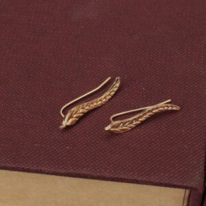 Women's Stud Earrings Climber Earrings Leaf Ladies Simple Fashion Everyday Earrings Jewelry