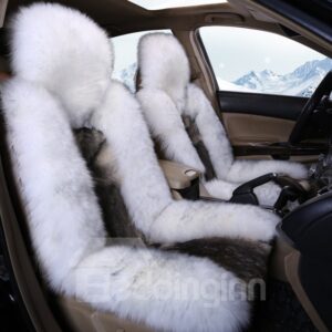 Winter Warm Super Soft Wolf Hair Beautiful Color Design Car Seat Cover