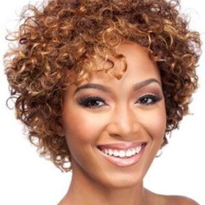 Women's Short Length Afro Curly Synthetic Hair Wigs Capless Wigs 14inch