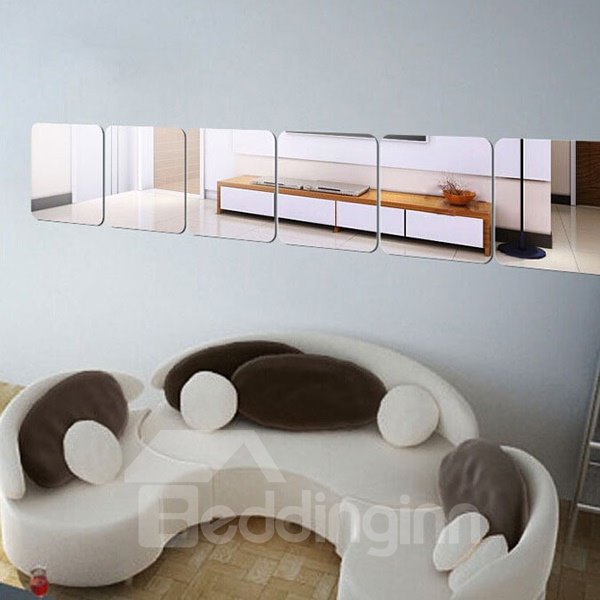 Wonderful Mirror Surface 3-Piece DIY Acrylic Removable 3D Wall Sticker