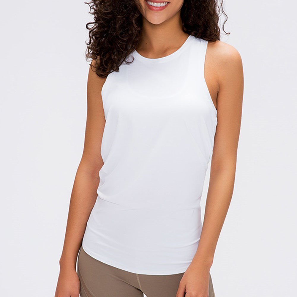 Women¡¯s Open Back Loose Fit Workout Tops Backless Short Sleeve Yoga Top Gym Exercise Crop Tank Tops - Image 19