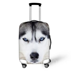 Wolf Face 3D Pattern Travel Luggage Cover Suitcase Protector 19 20 21