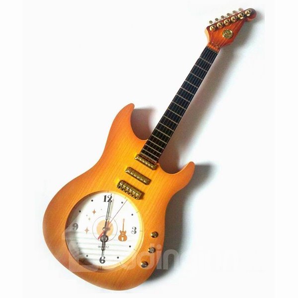 Wonderful Guitar Design Plastic Decorative Mute Wall Clock