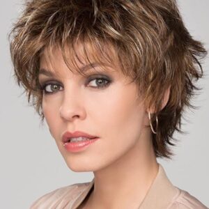 Women's Short Layered Choppy Hairstyle Straight Synthetic Hair Basic Capless 10 Inches 120% Wigs