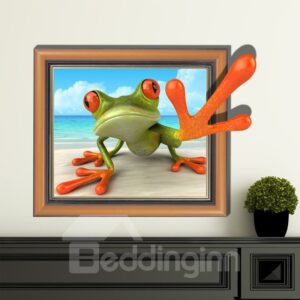 Wonderful Creative Frog Pattern 3D Wall Sticker