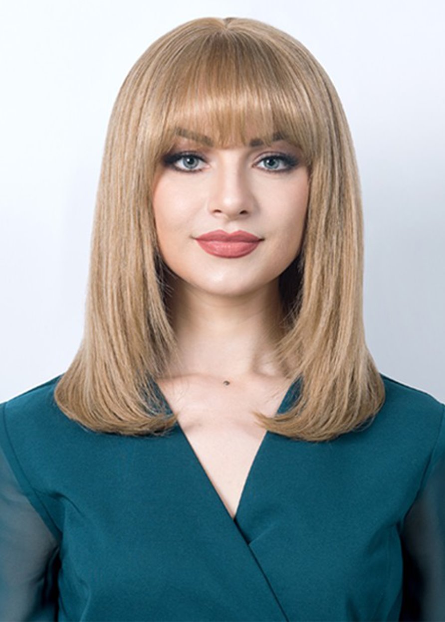 Women's Medium Bob Hairstyles Straight Human Hair Capless Wigs 16Inch - Image 33