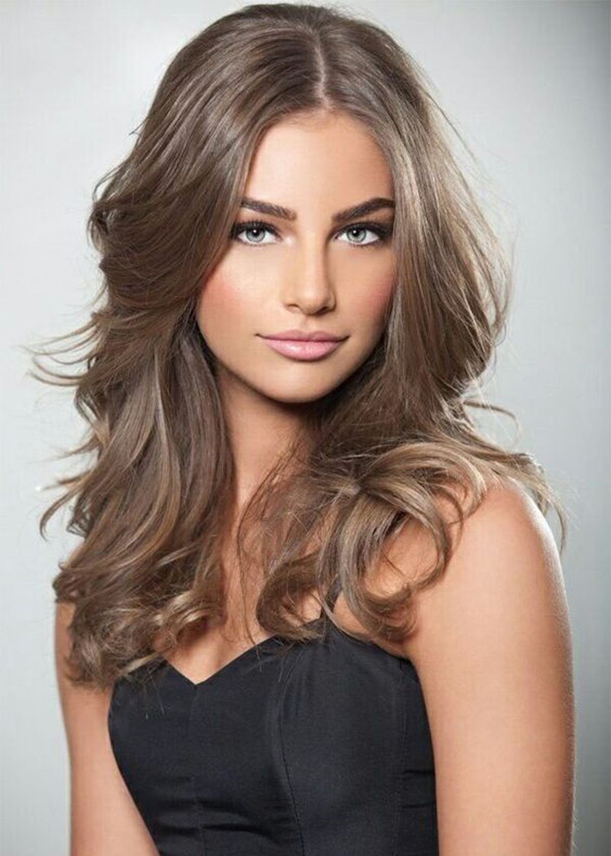 Women's Natural Looking Cool Tone Brown Color Loose Wave Synthetic Hair Wigs Rose Capless Wigs 24Inch - Image 27